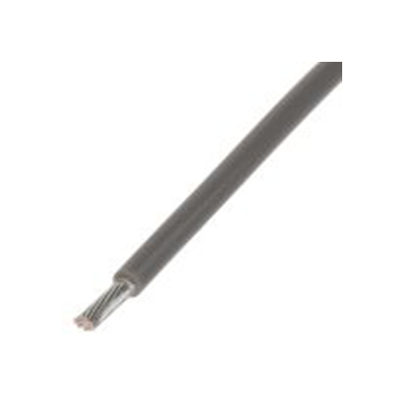 RS PRO,841-7437,灰色 设备电线 B 型 架空电缆, 0.34 mm², 100 m长 19/0.15 mm, 22 AWG 聚四氟乙烯, 600 V, 最高200 °C, PTFE B