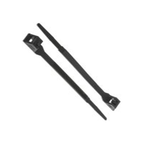 RS PRO,865-9625,尼龙 66 电缆扎带, 双重锁定, 阻燃, 黑色, 132 mm长x6 mm宽, 22kg拉伸强度, DK系列