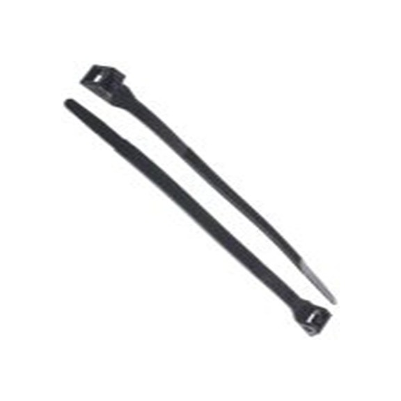 RS PRO,865-9631,尼龙 66 电缆扎带, 双重锁定, 阻燃, 黑色, 201 mm长x9 mm宽, 36kg拉伸强度, DK系列