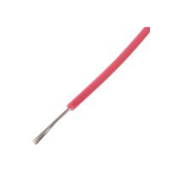 RS PRO,872-4439,红色 绞合 汽车原线 架空电缆, 0.08 mm², 100 m长 7/0.12 mm, 28 AWG 改性聚苯醚, 600 V, 最高105 °C, UL11028系