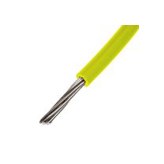 RS PRO,872-4518,黄色 绞合 汽车原线 架空电缆, 0.2 mm², 100 m长 11/0.16 mm, 24 AWG 改性聚苯醚, 600 V, 最高105 °C, UL11028系