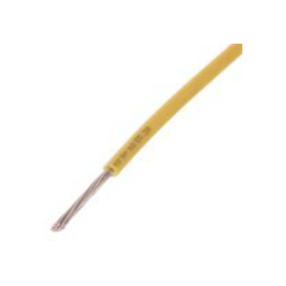 RS PRO,872-4549,黄色 绞合 汽车原线 架空电缆, 0.33 mm², 100 m长 7/0.12 mm, 22 AWG 改性聚苯醚, 600 V, 最高105 °C, UL11028系