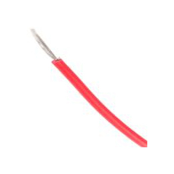 RS PRO,874-0406,红色 绞合 汽车原线 架空电缆, 0.13 mm², 100 m长 7/0.16 mm, 26 AWG 聚氯乙烯, 300 V, 最高80 °C, UL1007系列
