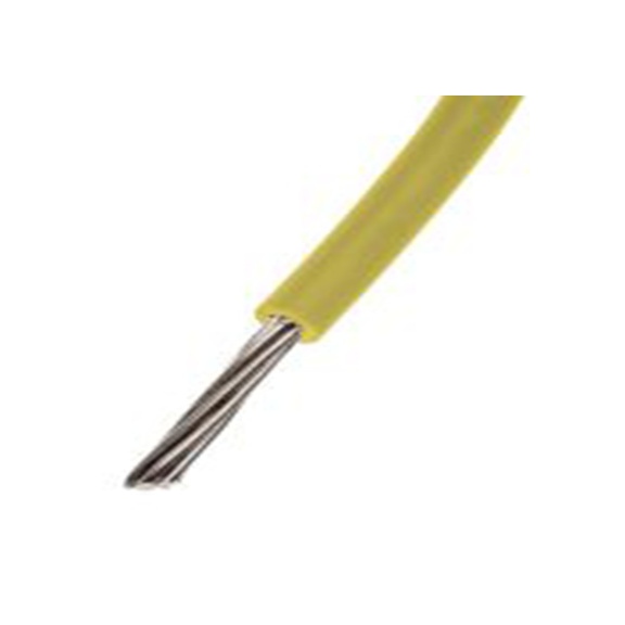 RS PRO,874-0416,黄色 绞合 安装线 架空电缆, 0.13 mm², 100 m长 7/0.16 mm, 26 AWG 聚氯乙烯, 300 V, 最高80 °C, UL1007系列