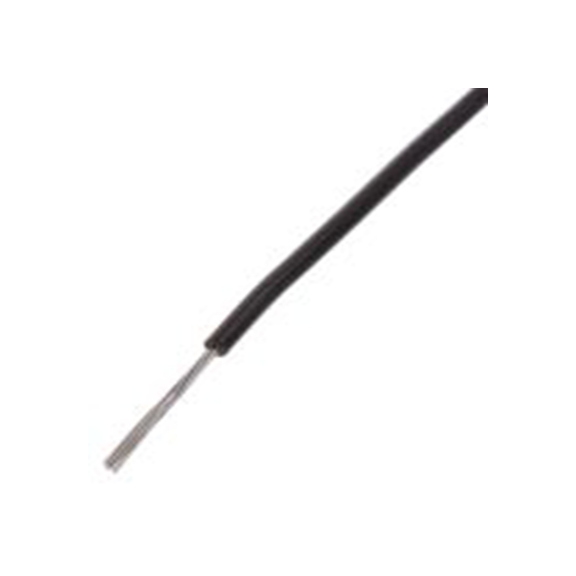RS PRO,877-5257,黑色 单芯 汽车原线 架空电缆, 0.08 mm², 100 m长 7/0.12 mm, 28 AWG 聚氯乙烯, 150 V, 最高80 °C, UL1429系列