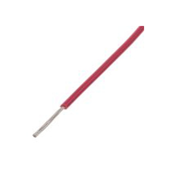 RS PRO,877-5291,红色 绞合 安装线 架空电缆, 0.13 mm², 100 m长 7/0.16 mm, 26 AWG 聚氯乙烯, 150 V, 最高80 °C, UL1429系列