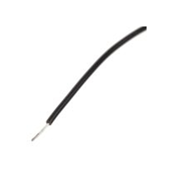 RS PRO,884-0869,黑色 绞合 PVC 绝缘设备电线 架空电缆, 0.13 mm², 100 m长 7/0.16 mm, 26 AWG 聚氯乙烯, 300 V, 最高105 °C