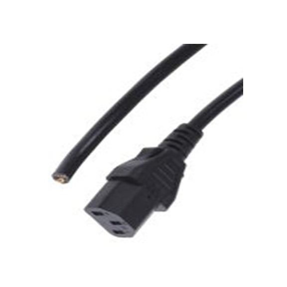 RS PRO,901-0753,5 m 电源线, 250V, IEC C13转无端接 聚氯乙烯, 黑色, 符合CE标准