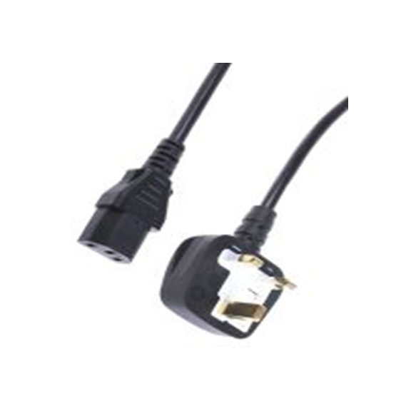 RS PRO,909-2156,10 m 电源线, 250 V, IEC C13转BS1363 聚氯乙烯, 黑色, 符合CE标准