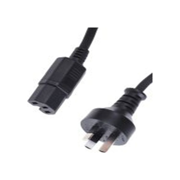 RS PRO,909-2178,2 m 电源线, 250 V, IEC C15转AS/NZS 3112 聚氯乙烯, 黑色, 符合CE标准