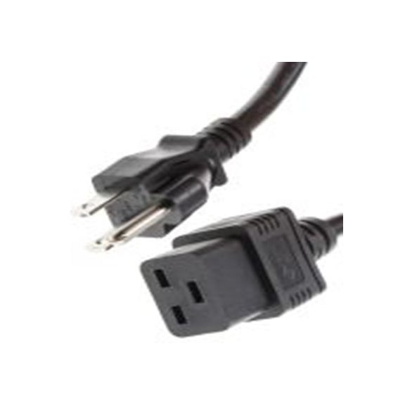 RS PRO,909-2203,2 m 电源线, 125 V, IEC C19转3针，中标 PSE, 黑色, 符合CE标准