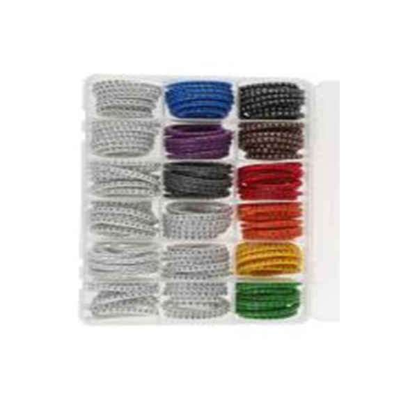 RS PRO,914-0602,RS PRO 防油 电缆标识, 滑动式固定 4.2 mm, 图例接地, 0 至 9, +, -, L, T, 普通, R, S, N 3 mm, EP系列