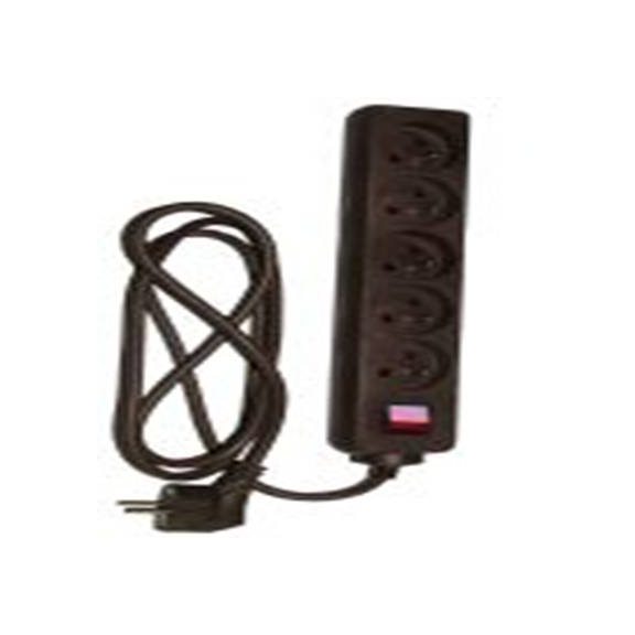 RS PRO,296-264,棕色 延长线, 额定电压250 V, 5个 E 型插座, 电缆长4 m