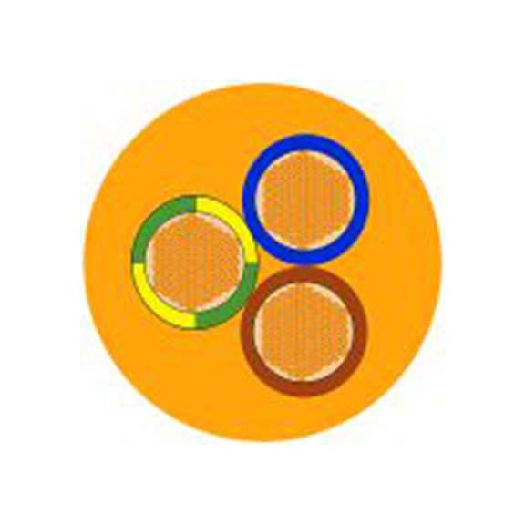 RS PRO,492-018,三芯, 100 m长 电源电缆, 500 V, 橙色 聚氯乙烯护套 70 °C, H05VV-F系列