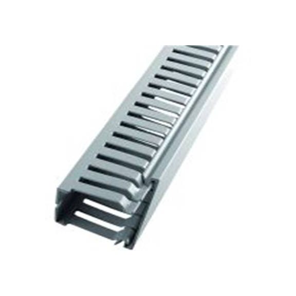 RS PRO,136-9153,自熄灭 聚氯乙烯, 37.5 mm宽x75 mm深x2 m长, 开槽型, 灰色, Terminal DIN系列