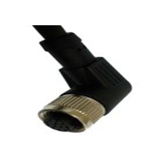 RS PRO,144-7671,RS PRO 传感器执行器电缆, 2 m长 12, 直角 母插转自由端 无端接, PU 黑色护套, IP40, CBF系列