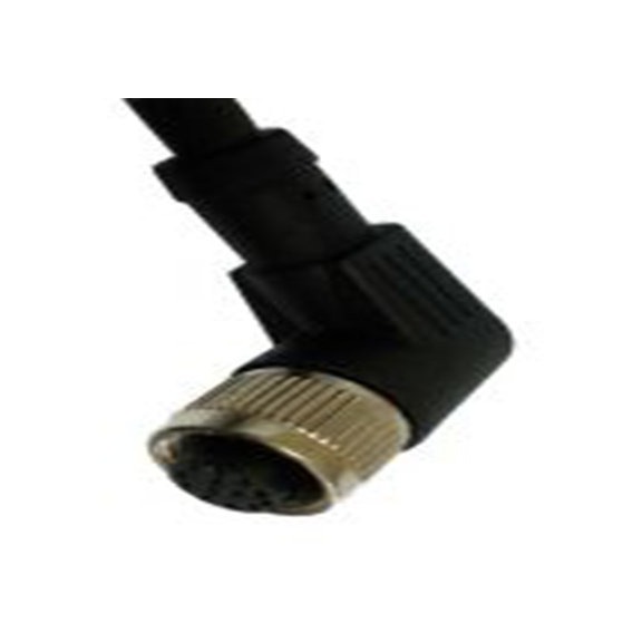 RS PRO,144-7678,RS PRO 传感器执行器电缆, 5 m长 12, 直角 母插转自由端 无端接, 聚氯乙烯 黑色护套, IP40, CBF系列