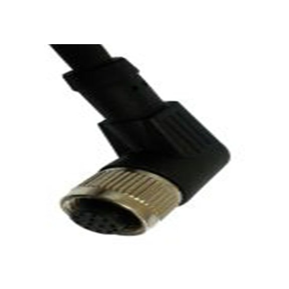 RS PRO,144-7682,RS PRO 传感器执行器电缆, 5 m长 12, 直角 母插转自由端 无端接, PU 黑色护套, IP40, CBF系列