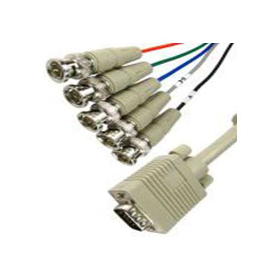 RS PRO,182-8827,RS PRO VGA线, 公 VGA转公 RGB x 5, 2 m长, 灰色, 符合EN标准, SS系列