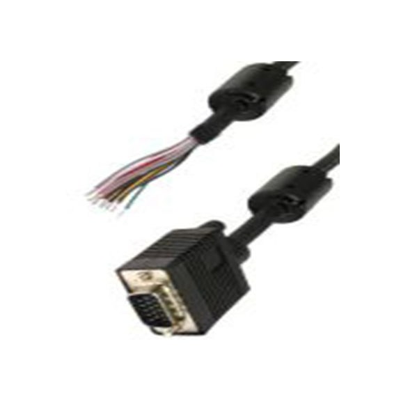 RS PRO,182-8881,RS PRO VGA线, 公 无端接 自由端, 2 m长, 黑色, 30 V额定电压, 符合EN标准, CDEX系列