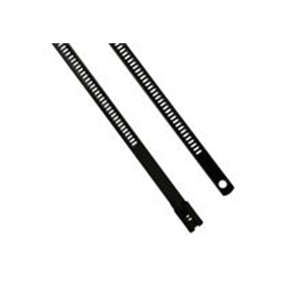 RS PRO,183-4172,316 不锈钢 电缆扎带, 梯形单锁定, 耐火, 黑色, 225 mm长x7 mm宽, 350N拉伸强度, CT系列