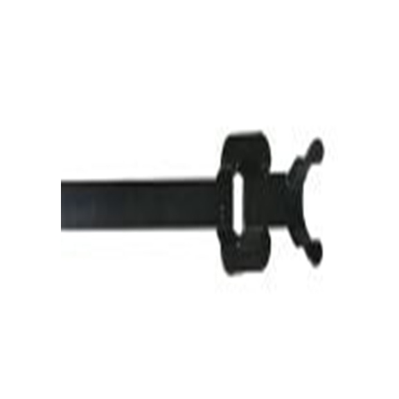 RS PRO,183-4182,316 不锈钢 电缆扎带, 易松开, 耐火, 黑色, 230 mm长x10 mm宽, 2000N拉伸强度, CT系列