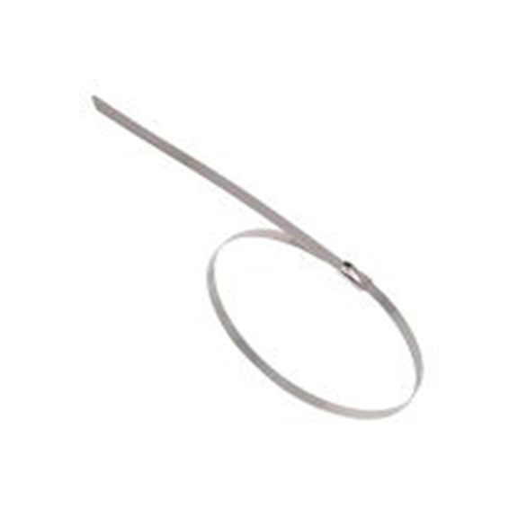 RS PRO,183-4225,304 不锈钢 电缆扎带, 球锁, 防火, 银色, 360 mm长x4.6 mm宽, 1100N拉伸强度, CT系列