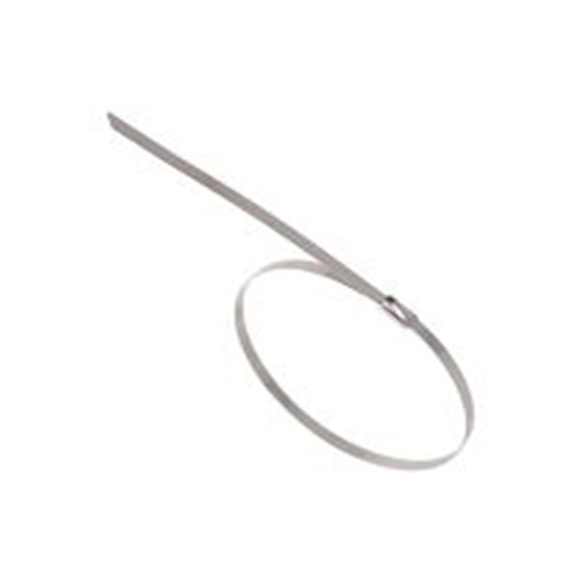 RS PRO,183-4226,304 不锈钢 电缆扎带, 球锁, 防火, 银色, 360 mm长x7.9 mm宽, 1500N拉伸强度, CT系列