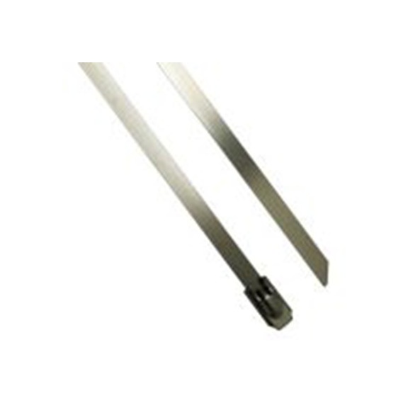 RS PRO,183-4240,316 不锈钢 电缆扎带, 球锁, 耐火, 银色, 680 mm长x7.9 mm宽, 1500N拉伸强度, CT系列