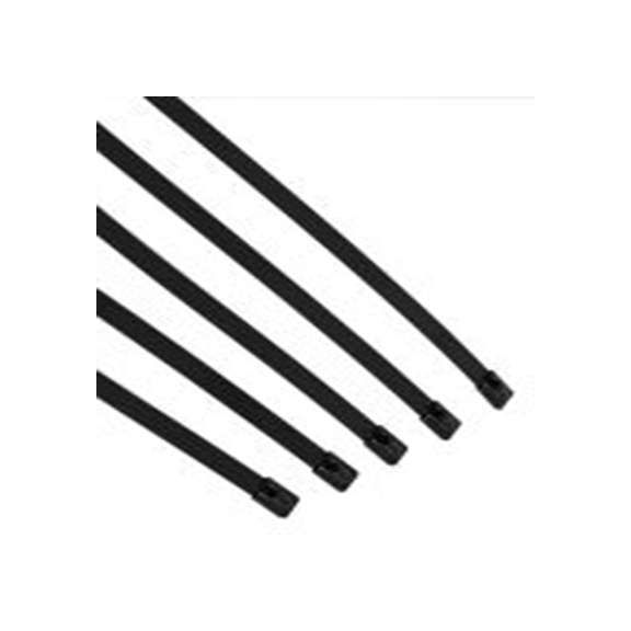 RS PRO,183-4269,316 不锈钢 电缆扎带, 球锁, 无卤素, 黑色, 1.2 m长x12 mm宽, 2800N拉伸强度, CT系列