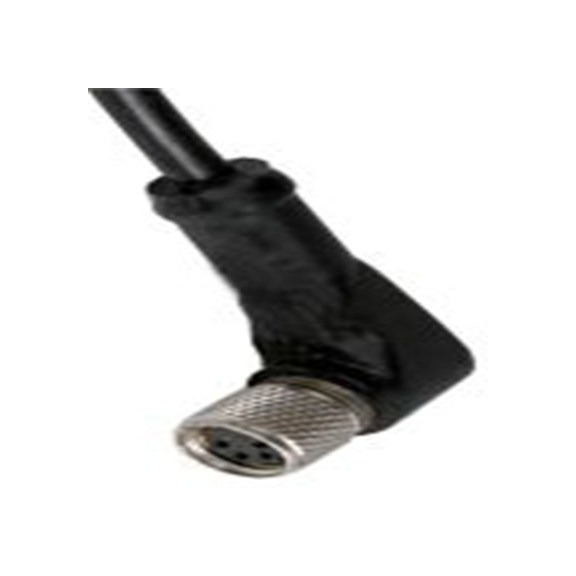 RS PRO,186-3126,RS PRO 传感器执行器电缆, 2 m长 4, 直角 母插转自由端 无端接, PU 黑色护套, IP40, CBF系列