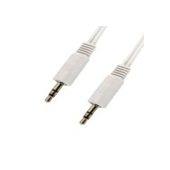 RS PRO,192-4413,RS PRO 辅助电缆, 3.5 mm 立体声插孔 公转3.5 mm 立体声插孔 公, 10 m长, 白色, RS PRO系列