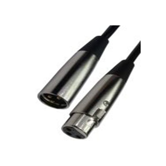 RS PRO,192-4432,0.5 m 卡侬线, XLR3 公转XLR3 母插, 黑色, 2XLR-SV系列