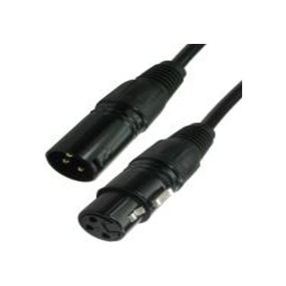 RS PRO,192-4441,0.5 m 卡侬线, XLR3 公转XLR3 母插, 黑色, 2XLR-BK系列