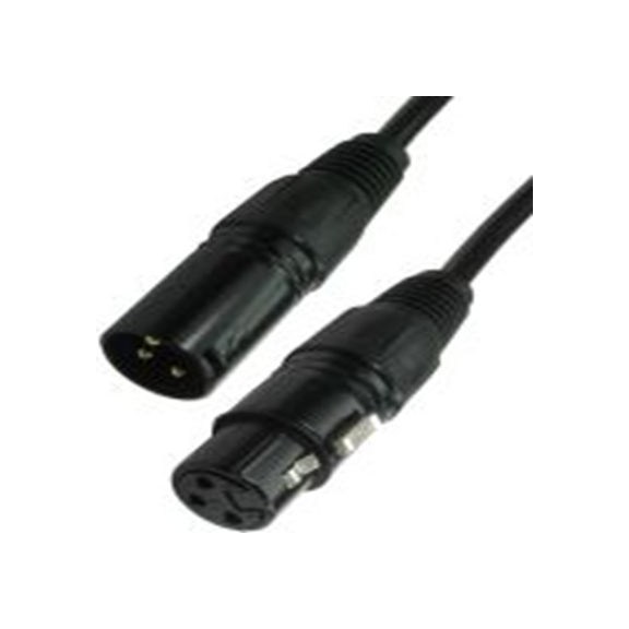 RS PRO,192-4442,1 m 卡侬线, XLR3 公转XLR3 母插, 黑色, 2XLR-BK系列