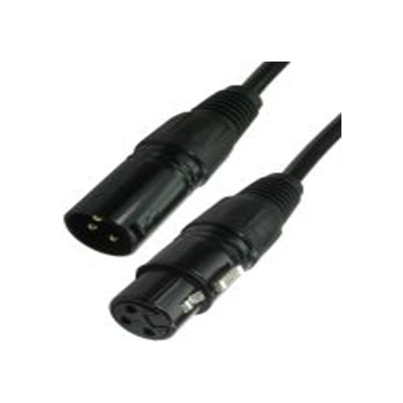 RS PRO,192-4443,2 m 卡侬线, XLR3 公转XLR3 母插, 黑色, 2XLR-BK系列