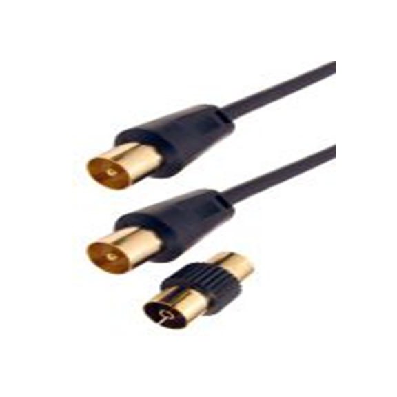 RS PRO,192-4494,射频 同轴电缆, 15 m长, 75 Ω, 端接, 5 mm外径, 黑色, TV Aerial Connector系列