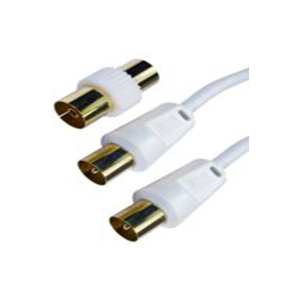 RS PRO,192-4498,射频 同轴电缆, 30 m长, 75 Ω, 端接, 5 mm外径, 白色, TV Aerial Connector系列