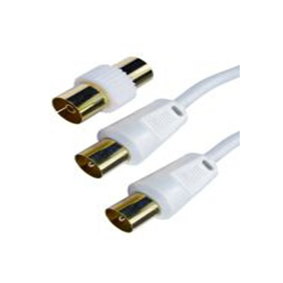 RS PRO,192-4502,射频 同轴电缆, 50 m长, 75 Ω, 端接, 5 mm外径, 白色, TV Aerial Connector系列