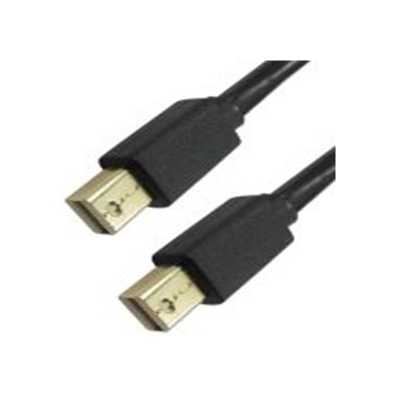 RS PRO,192-4521,RS PRO DP线, 3 m长, 微型 DisplayPort 公转微型 DisplayPort 公, 黑色 聚氯乙烯护套