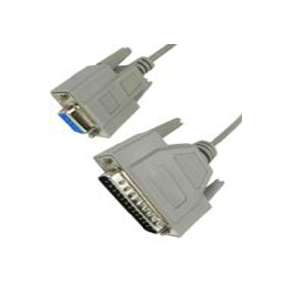 RS PRO,195-4278,RS PRO 串行电缆, D-Sub 25针, D-Sub 9针 母插转插入式 DB25 公, 2 m长, 米色 聚氯乙烯护套, UL标准, SL系列