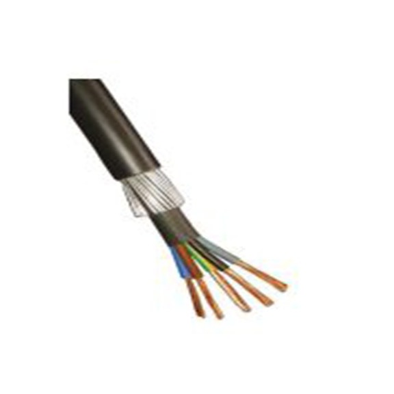 RS PRO,196-4700,五芯, 50 m长 电源电缆, 600/1000 V, 黑色 交联护套 90 °C