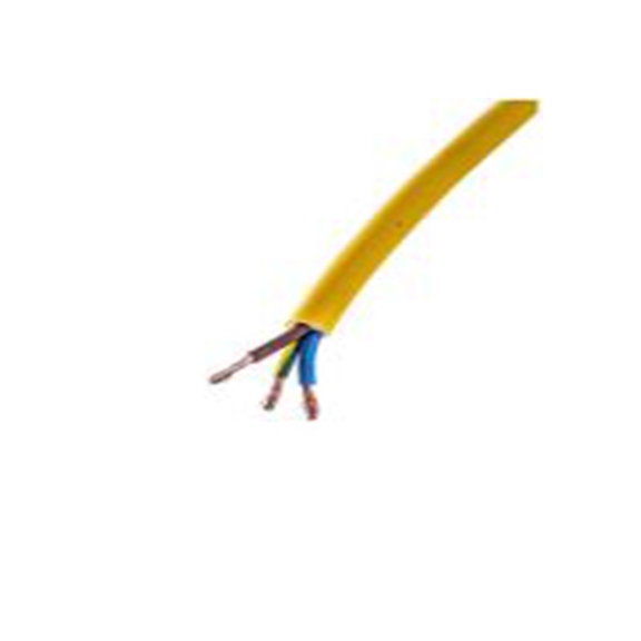 RS PRO,196-4713,三芯, 100 m长 电源电缆, 300/500 V, 黄色 聚氯乙烯护套 60 °C, H05VV-F系列
