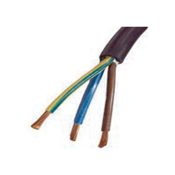 RS PRO,200-9625,0.5 mm² 多芯工业电缆, 16/2/3A系列 100 m, 聚氯乙烯 黑色护套