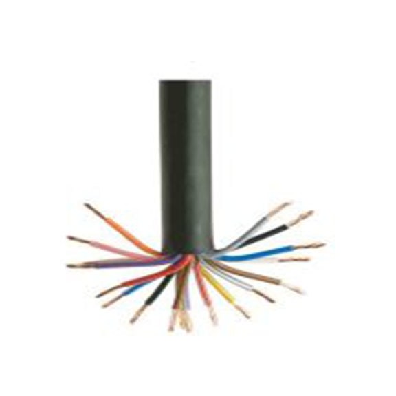 RS PRO,201-2231,18芯, 16/2/18C系列 工业电缆 0.5 mm² 20 AWG, 未屏蔽, 25 m长, 黑色 聚氯乙烯护套