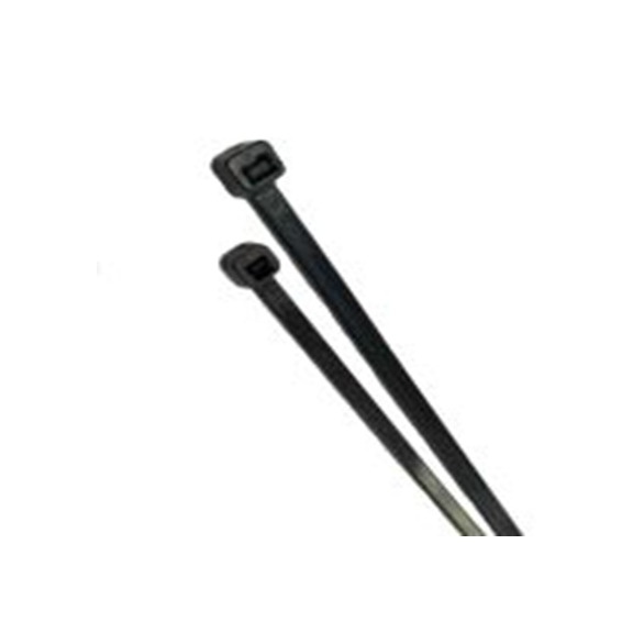 RS PRO,201-2389,尼龙 66 电缆扎带, 不易松脱, 阻燃, 黑色, 368 mm长x4.8 mm宽, 222N拉伸强度