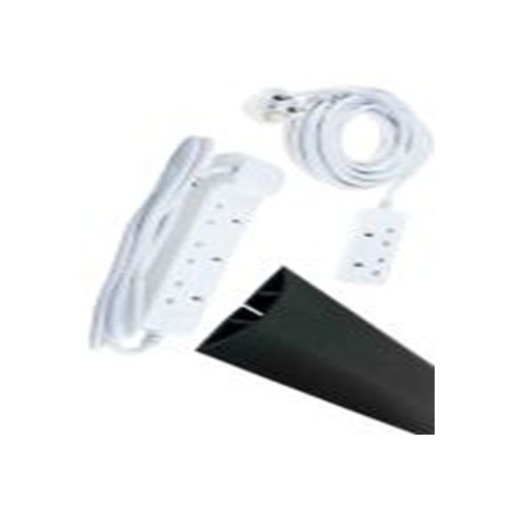 RS PRO,201-3592,白色 电源延长引线套件, 额定电压250 V, 6个 G 型 - 英式插座, 电缆长4 m