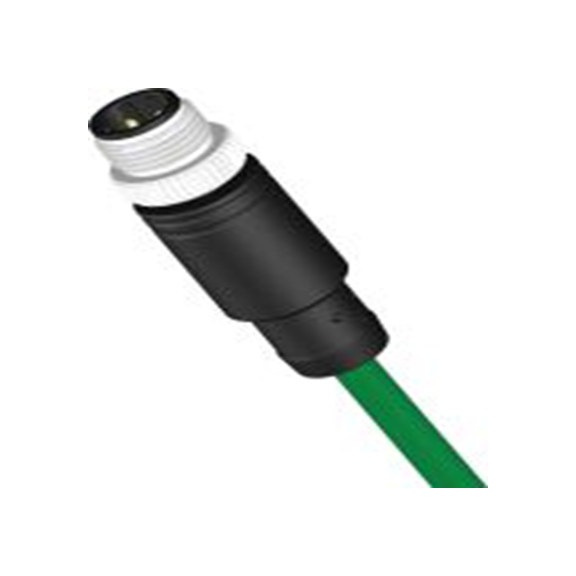 RS PRO,201-7110,RS PRO 圆形连接器, 5 m长 4, M12 外螺纹, 聚氯乙烯 绿色护套, IP40, CBM12系列