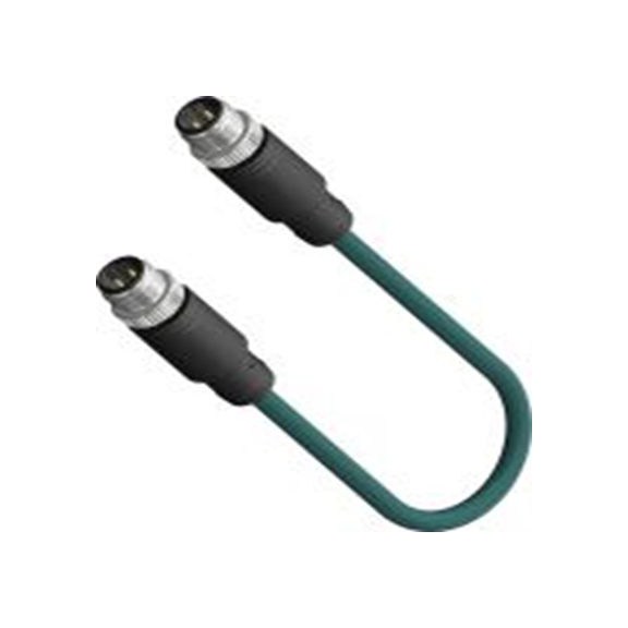 RS PRO,201-7175,RS PRO 传感器执行器电缆, 5 m长 4, 直向 公 4转M12 公, 聚乙烯 兰绿色护套, IP40, CDM12系列