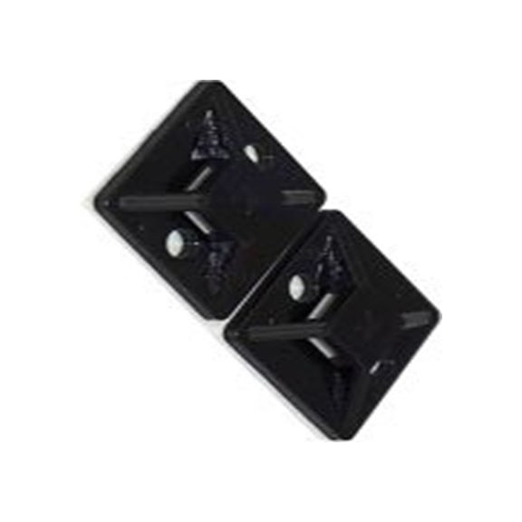 RS PRO,204-0241,RS PRO 扎带固定座, 尼龙 66制, 19.5 mm长 4.6 mm宽 x 19.5 mm宽, Φ3.9 mm固定孔, 黑色